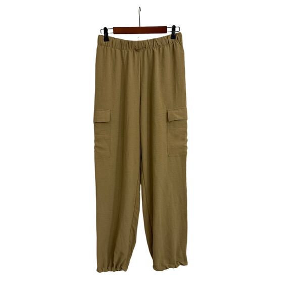 Rachel Zoe Brown Tan Mid Rise Cargo Parachute Pants Size Women's Small NWT - Picture 1 of 5